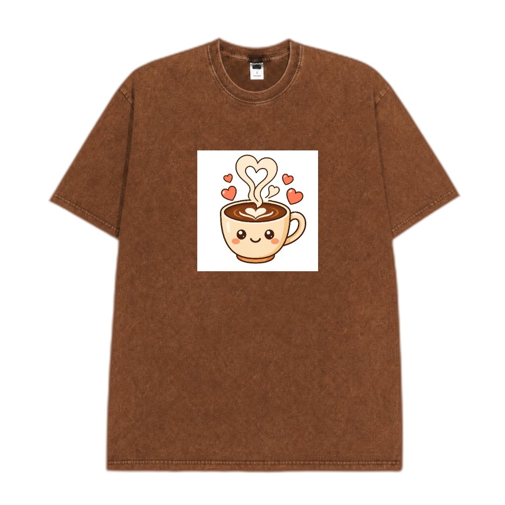 PrintSage 230g Snow-Wash Streetwear T-Shirt SGBMC0103 - vdm_DG004_CF01 Front