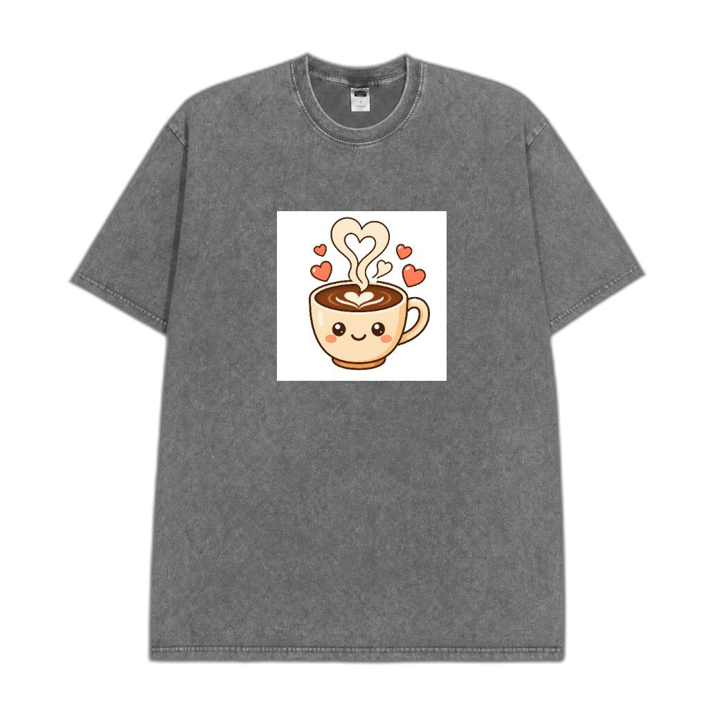 PrintSage 230g Snow-Wash Streetwear T-Shirt SGBMC0103 - vdm_DG004_GR03 Front