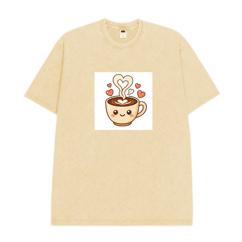 PrintSage 230g Snow-Wash Streetwear T-Shirt SGBMC0103 - vdm_DG004_AP01 Front