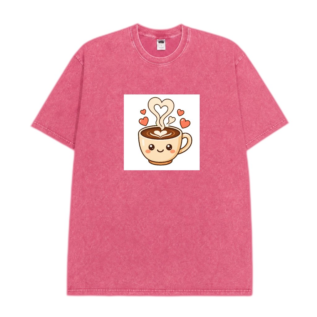 PrintSage 230g Snow-Wash Streetwear T-Shirt SGBMC0103 - vdm_DG004_RE01 Front